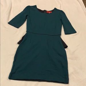 Green and black dress